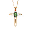 Золотой крест с изумрудом и бриллиантами