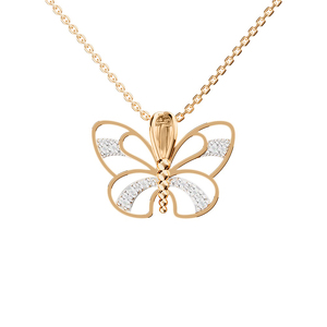 Золотая подвеска с фианитами