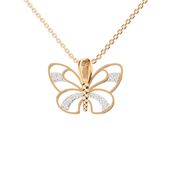 Золотая подвеска с фианитами