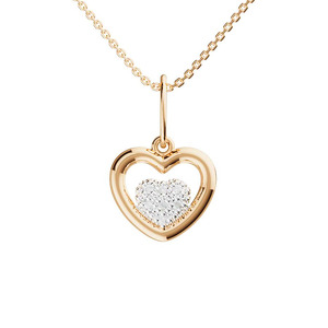 Золотая подвеска с фианитами