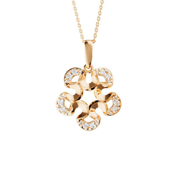 Золотая подвеска с фианитами