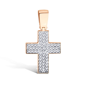 Золотая подвеска с муассанитами