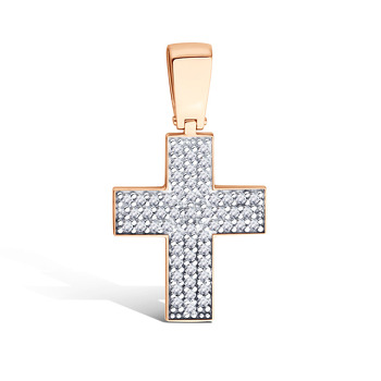 Золотая подвеска с муассанитами