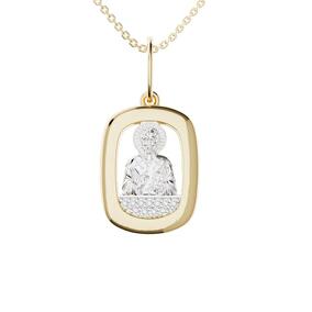 Золотая подвеска «Николай Чудотворец» с бриллиантами