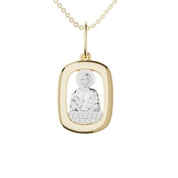 Золотая подвеска «Николай Чудотворец» с бриллиантами