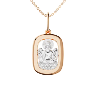 Золотая подвеска «Архангел Михаил» с бриллиантами