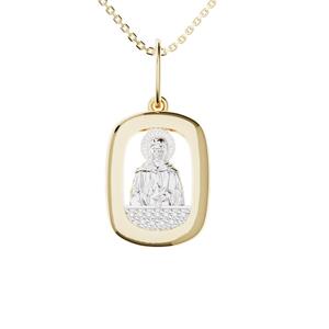 Золотая подвеска «Николай Чудотворец» с бриллиантами