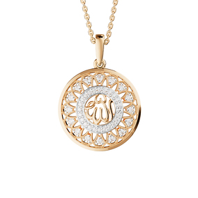 Золотая подвеска с фианитами