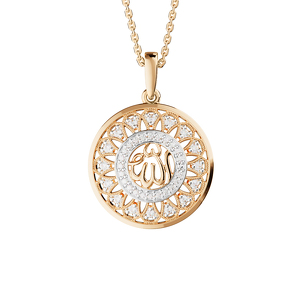 Золотая подвеска с фианитами