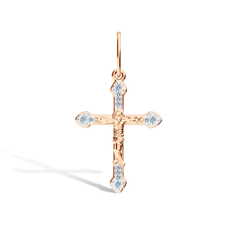 Золотой крест с бриллиантами