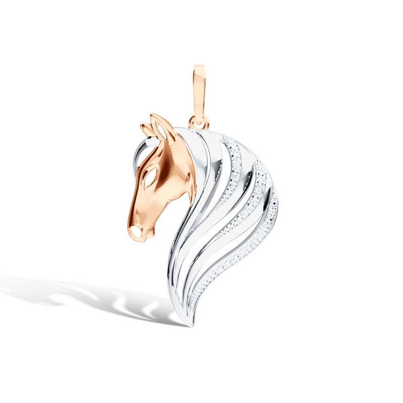 Золотая подвеска «Символ года» с бриллиантами