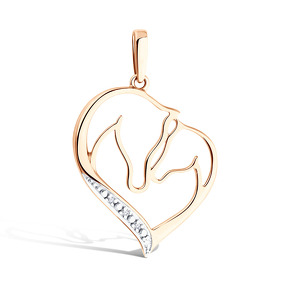 Золотая подвеска «Символ года» с бриллиантами