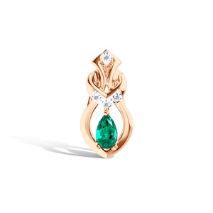 Золотая подвеска с изумрудом и бриллиантами