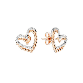 Золотые серьги-пусеты «Нежность» с бриллиантами