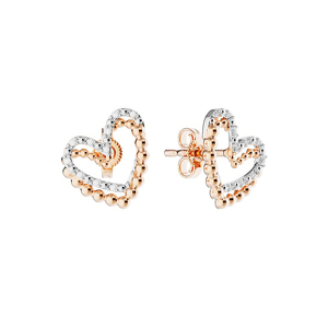 Золотые серьги-пусеты «Нежность» с бриллиантами