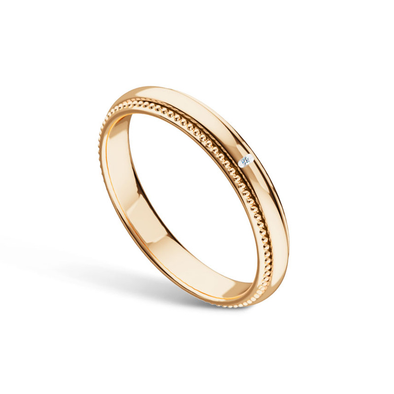 Золотое кольцо с бриллиантом