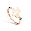 Золотое кольцо «Козерог» с изумрудом