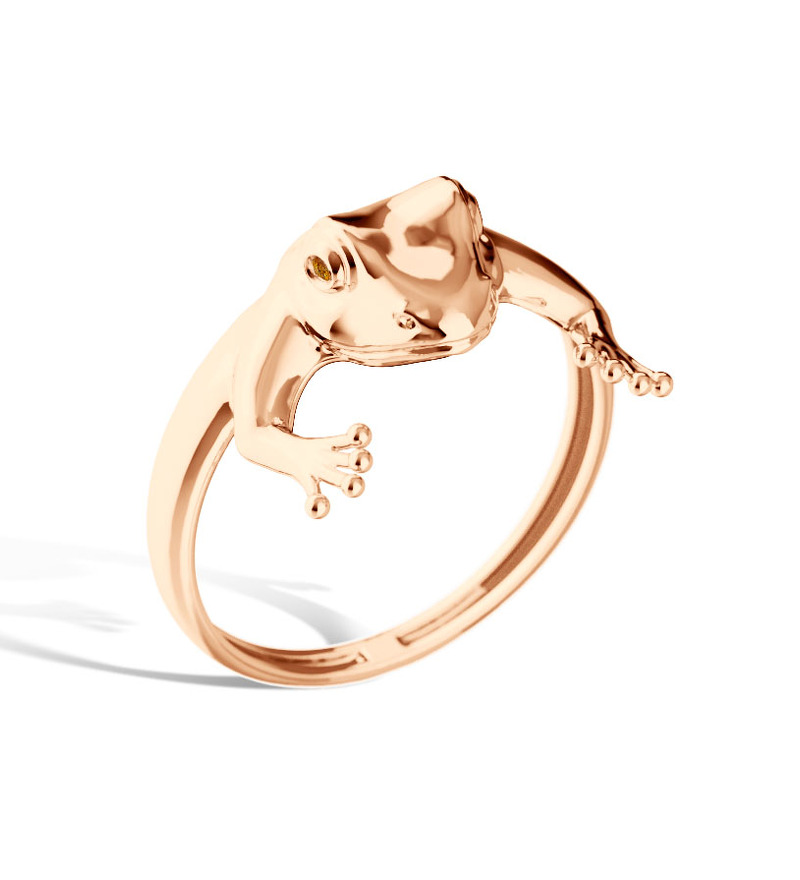 Золотое кольцо с фианитами