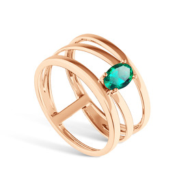 Золотое кольцо с изумрудом