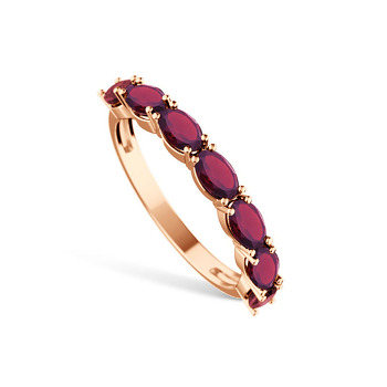 Золотое кольцо с гранатами