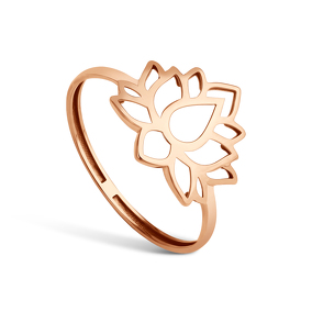 Кольцо из красного золота «Дыхание лотоса» 11-1241