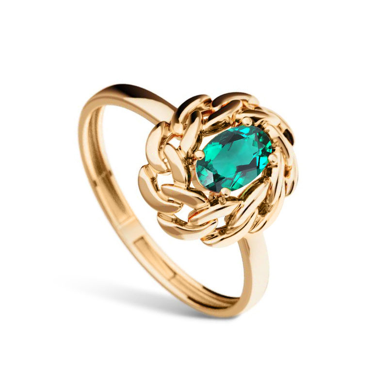 Золотое кольцо с изумрудом