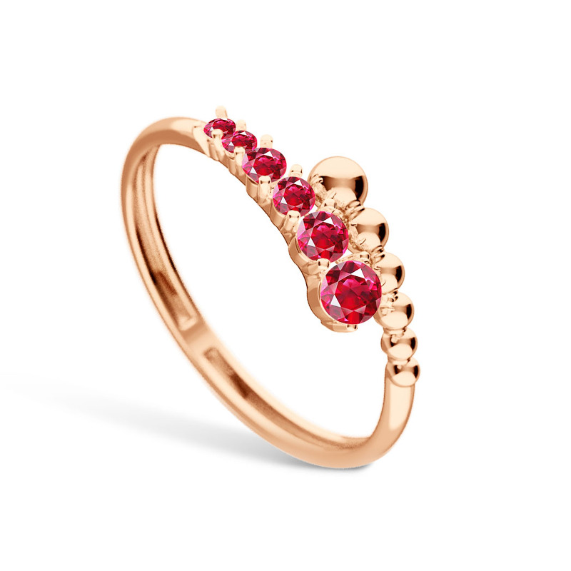 Золотое кольцо с рубинами