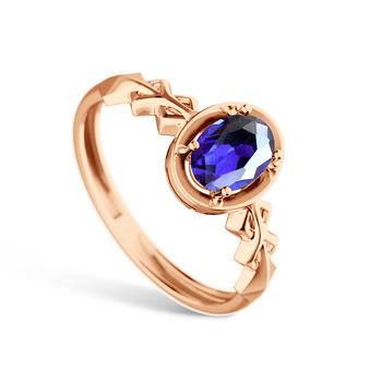 Золотое кольцо с сапфиром