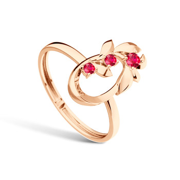 Золотое кольцо с рубинами