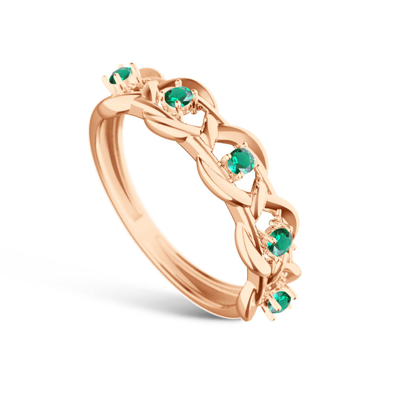 Золотое кольцо с изумрудами