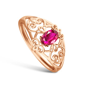 Золотое кольцо с рубином