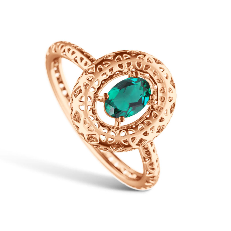Золотое кольцо с изумрудом