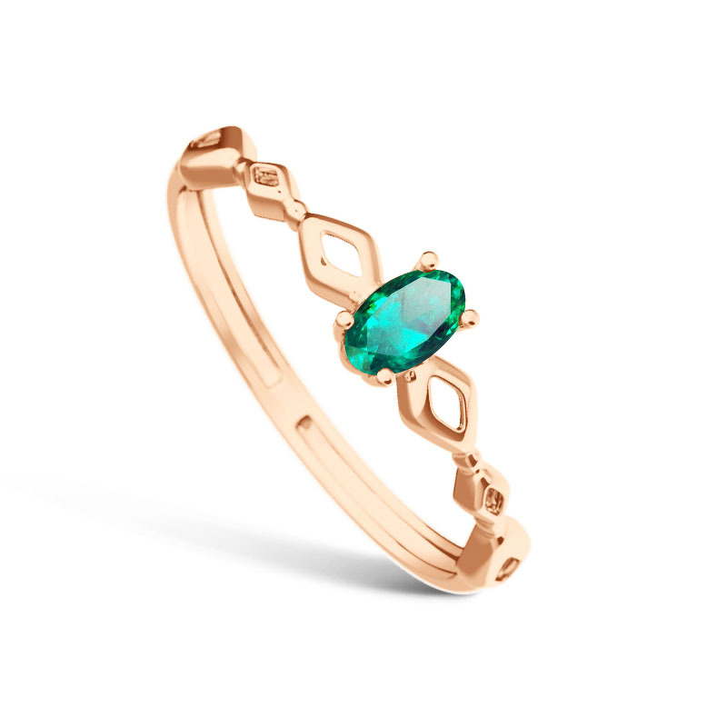 Золотое кольцо с изумрудом