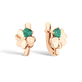 Золотые серьги «Детский ассортимент» с агатом