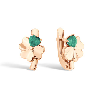 Серьги из золота с агатами 20-0021