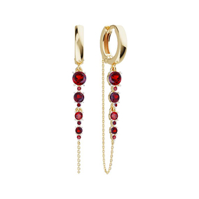 Серьги из золота с гранатами 20-1153