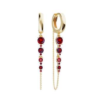 Серьги из золота с гранатами 20-1153