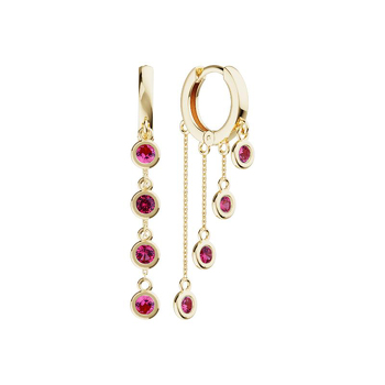 Серьги из красного золота с корундами 20-1154