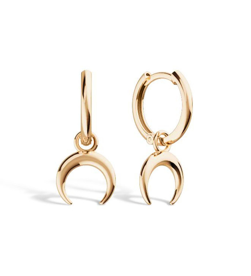 Золотые серьги-конго «Лунница»