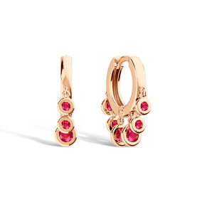 Золотые серьги с рубинами