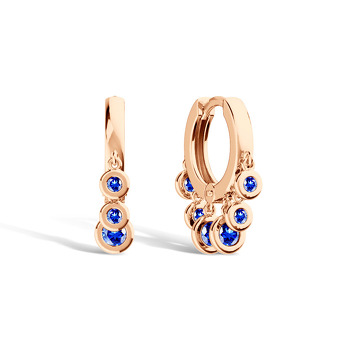 Золотые серьги с сапфирами