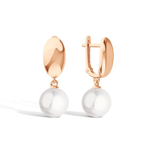 Золотые серьги с жемчугом