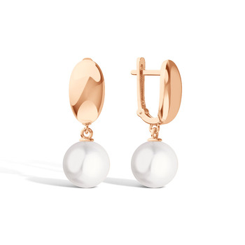 Золотые серьги с жемчугом