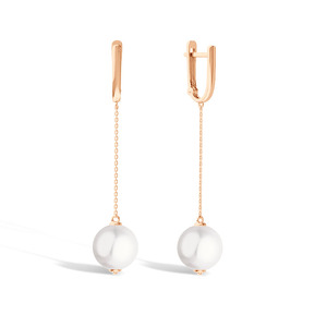 Золотые серьги с жемчугом