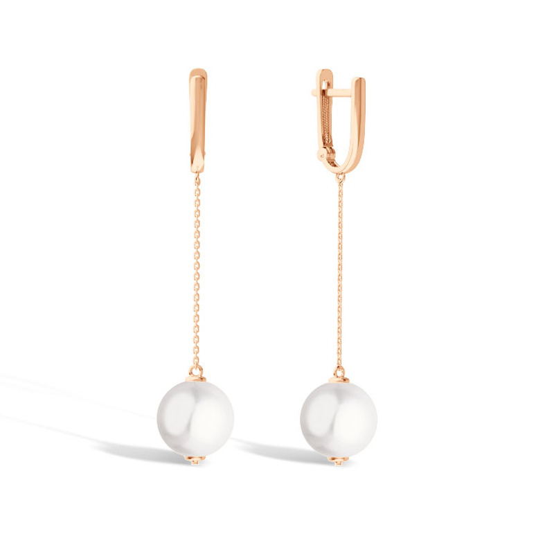 Золотые серьги с жемчугом