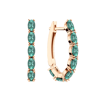 Золотые серьги с муассанитами