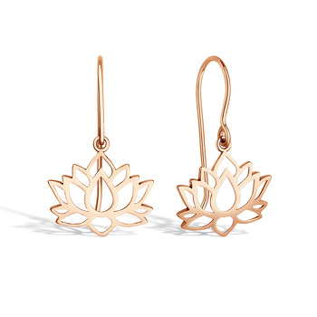 Золотые серьги «Дыхание лотоса»