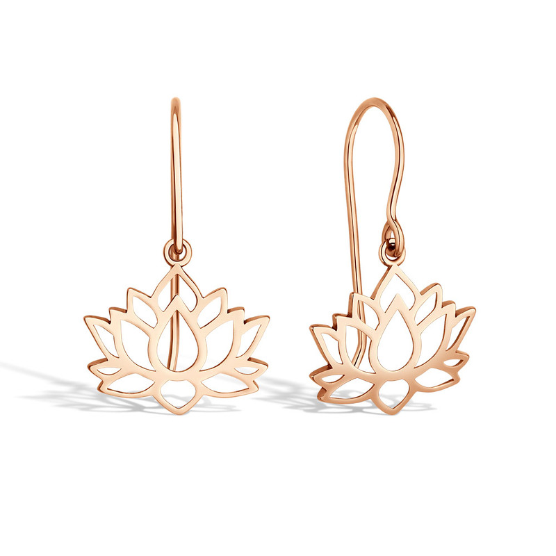 Золотые серьги «Дыхание лотоса»