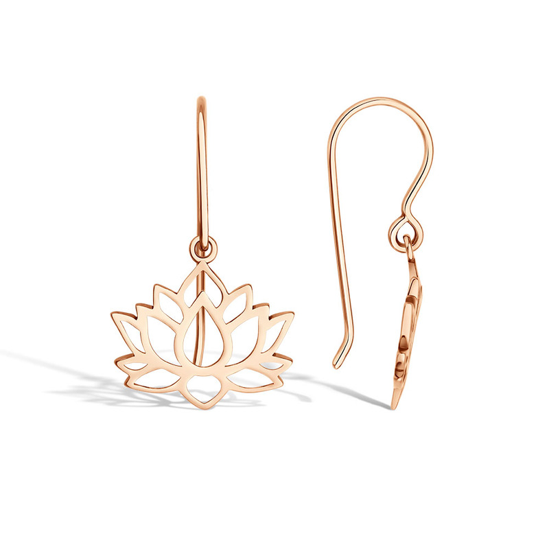 Золотые серьги «Дыхание лотоса»