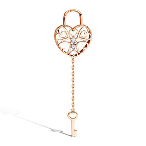 Золотая подвеска с фианитом